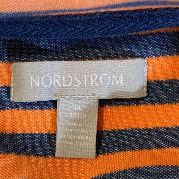 Nordstrom Boys Cotton Striped Button Stretch Short Sleeve Polo Shirt Size XL - Picture 6 of 13